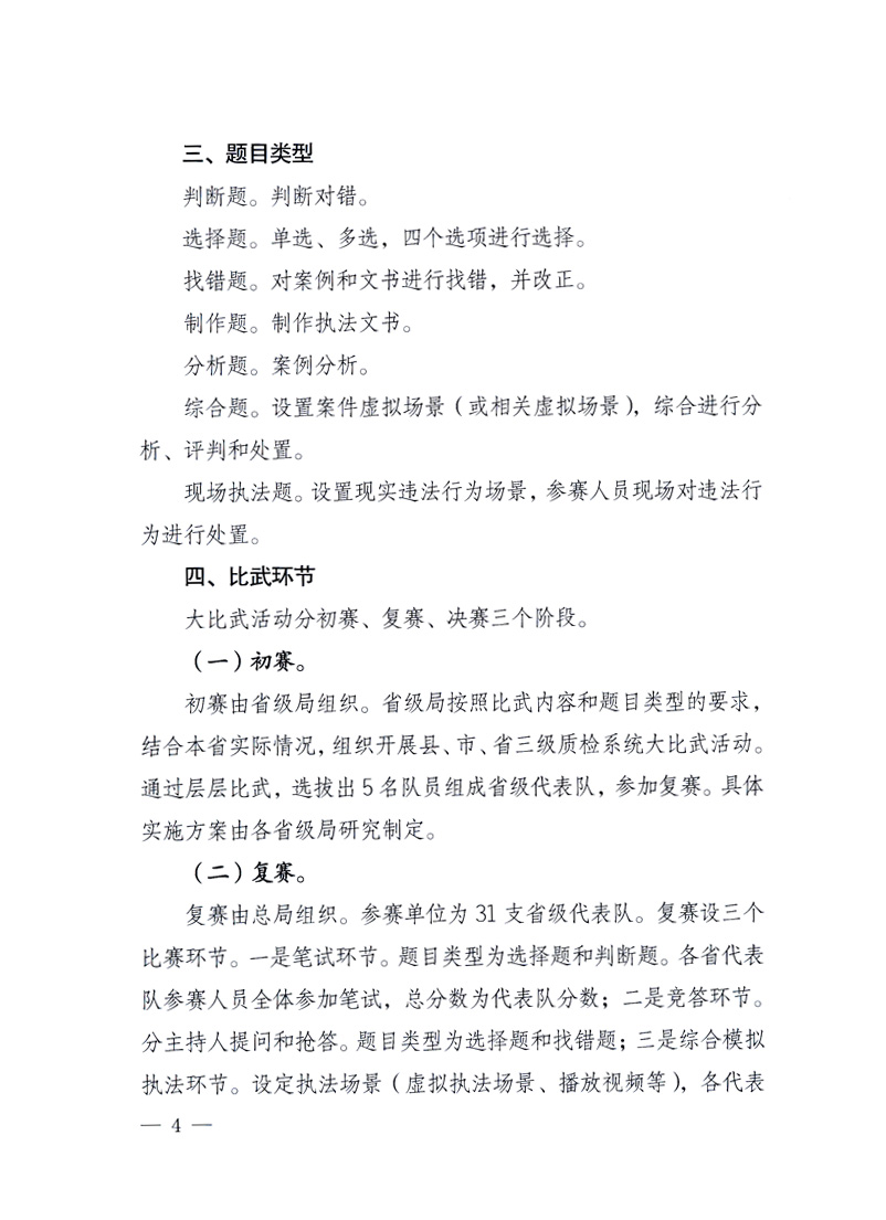 國家質(zhì)量監(jiān)督檢驗(yàn)檢疫總局《關(guān)于印發(fā)<全國質(zhì)檢系統(tǒng)開展執(zhí)法打假大比武活動(dòng)實(shí)施方案>的通知》