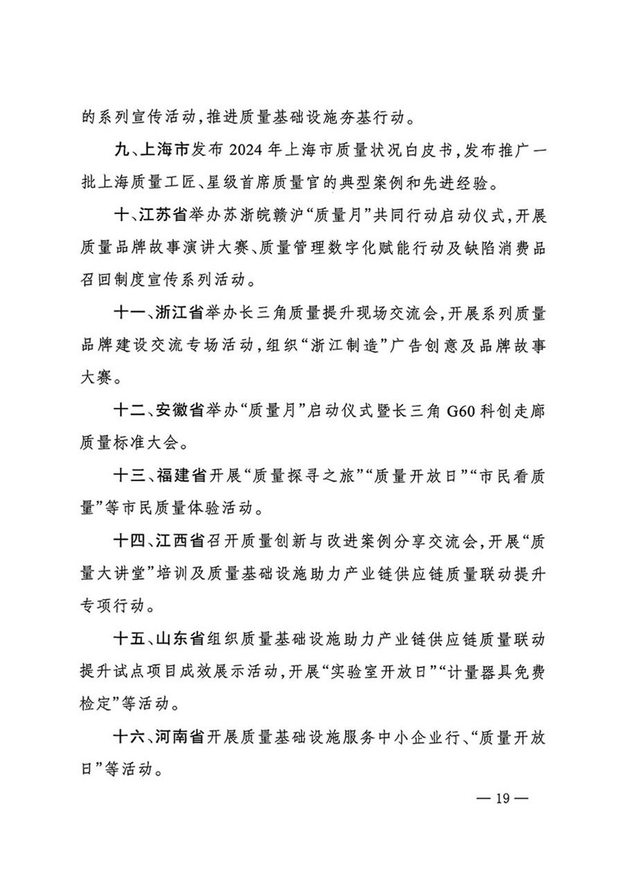 中國(guó)質(zhì)量檢驗(yàn)協(xié)會(huì)關(guān)于轉(zhuǎn)發(fā)《關(guān)于開(kāi)展2024年全國(guó)“質(zhì)量月”活動(dòng)的通知》的函(質(zhì)檢協(xié)函〔2024〕116號(hào))