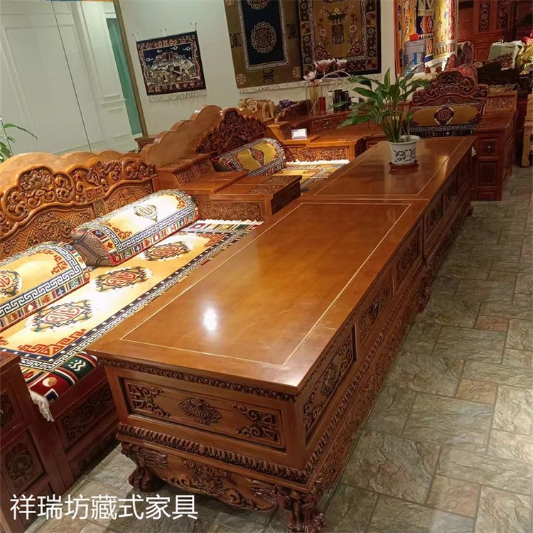 一人两人三人位藏式宽扶手床 转角茶几 实木家具定做工厂 - 爱企查
